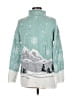 Cupcakes & Cashmere Print Teal Pullover Sweater Size M - photo 2