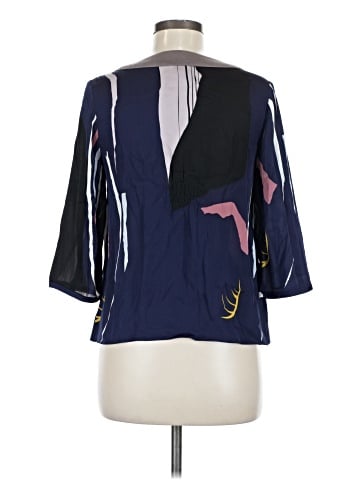 Twinkle by Wenlan 3/4 Sleeve Silk Top (view 2)