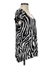 Brittany Black Silver Short Sleeve Top Size S - photo 4