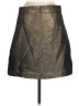 H&M Metallic Silver Gold Faux Leather Skirt Size 8 - photo 2
