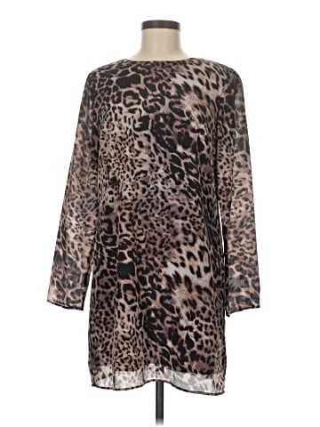 Lavender Brown Casual Dress (view 1)
