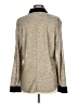 Finley Metallic Silver Long Sleeve Blouse Size L - photo 2