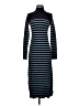 Free Assembly 100% Recycled Polyester Stripes Blue Casual Dress Size XS - photo 1