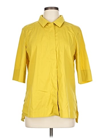 Lafayette 148 New York 3/4 Sleeve Button-Down Shirt (view 1)
