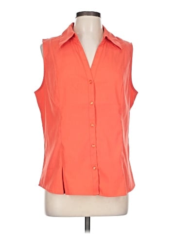 Cato Sleeveless Button-Down Shirt (view 1)