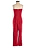 Express Color Block Red Jumpsuit Size 0 - photo 2