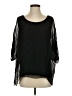 Assorted Brands 100% Silk Black 3/4 Sleeve Silk Top Size S - photo 1