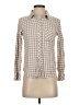 Rails Checkered-gingham Tan Long Sleeve Button-Down Shirt Size S - photo 1