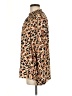 Democracy 100% Polyester Animal Print Brown Long Sleeve Blouse Size M - photo 5