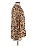 Democracy 100% Polyester Animal Print Brown Long Sleeve Blouse Size M - photo 4
