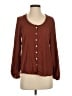 Left Coast by Dolan 100% Polyester Brown Long Sleeve Blouse Size S - photo 1