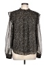 Ann Taylor LOFT 100% Polyester Black Long Sleeve Blouse Size L - photo 1