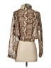Wild Flower 100% Polyester Animal Print Tan Long Sleeve Blouse Size XS - photo 2