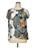 Chico's 100% Polyester Paisley Ivory Short Sleeve Blouse Size XL - photo 1