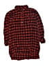 Old Navy Plaid Red 3/4 Sleeve Button-Down Shirt Size 8 - photo 1