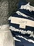 Ann Taylor LOFT Animal Print Blue Black Sleeveless Blouse Size L - photo 7