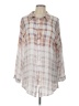 Boho Jane Plaid Ivory 3/4 Sleeve Blouse Size L - photo 1