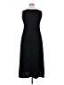 Studio C 100% Polyester Solid Black Casual Dress Size 14 - photo 2