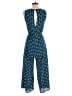 Miami 100% Polyester Paisley Teal Blue Jumpsuit Size XS - photo 2