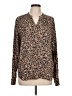 Assorted Brands 100% Viscose Animal Print Brown Long Sleeve Blouse Size L - photo 1