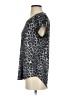 Express Animal Print Gray Short Sleeve Blouse Size XS - photo 5