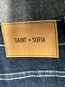 Saint + Sofia Chevron-herringbone Blue Jeans Size 34 waist - photo 7