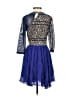 Three Floor 100% Polyamide Blue Cocktail Dress Size 6 - photo 2