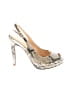 Cole Haan Animal Print Ivory Tan Heels Size 7 1/2 - photo 1