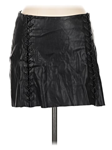 Trafaluc by Zara Faux Leather Skirt (view 1)