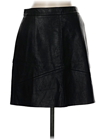 Zara Basic Faux Leather Skirt (view 1)