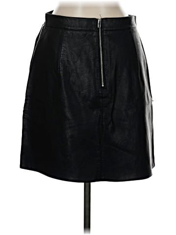 Zara Basic Faux Leather Skirt (view 2)