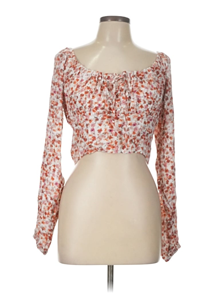 Pre-owned Cotton On 3/4 Sleeve Blouse In Orange
