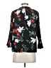 Old Navy 100% Polyester Floral Black 3/4 Sleeve Blouse Size XS - photo 2