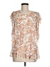 Mystree 100% Polyester Paisley Ivory Short Sleeve Blouse Size M - photo 1