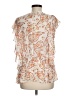 Mystree 100% Polyester Paisley Ivory Short Sleeve Blouse Size M - photo 2