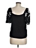 A New Day Black Short Sleeve Blouse Size M - photo 2