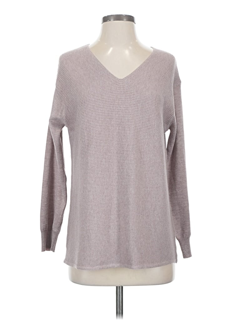Pre-owned Ella Moss Pullover Sweater In Gray