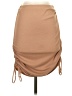 Gaze Solid Tan Casual Skirt Size S - photo 1
