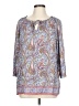 Talbots 100% Rayon Paisley Blue 3/4 Sleeve Blouse Size L - photo 1