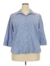 St. John's Bay Blue 3/4 Sleeve Button-Down Shirt Size 2X - photo 1
