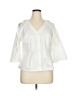 Boston Proper 100% Cotton White 3/4 Sleeve Blouse Size XL - photo 1