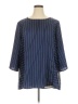 Suzanne Betro 100% Polyester Blue 3/4 Sleeve Blouse Size 2X - photo 1
