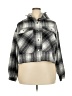 Spoon Jeans 100% Polyester Plaid Gray Jacket Size 2X - photo 1