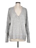 Evereve Metallic Silver Pullover Sweater Size L - photo 1