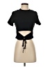 BCBGeneration Black Short Sleeve Top Size S - photo 1