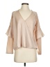 Express 100% Polyester Tan 3/4 Sleeve Blouse Size S - photo 1