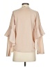 Express 100% Polyester Tan 3/4 Sleeve Blouse Size S - photo 2