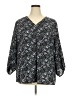 Bebonnie 100% Polyester Black 3/4 Sleeve Blouse Size 3X - photo 1