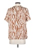 Böhme Animal Print Orange Short Sleeve Blouse Size S - photo 2
