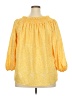 Unbranded 100% Polyester Yellow 3/4 Sleeve Blouse Size 4X - photo 2